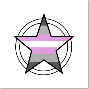 Demigirl Pride Pentacle Posters and Art